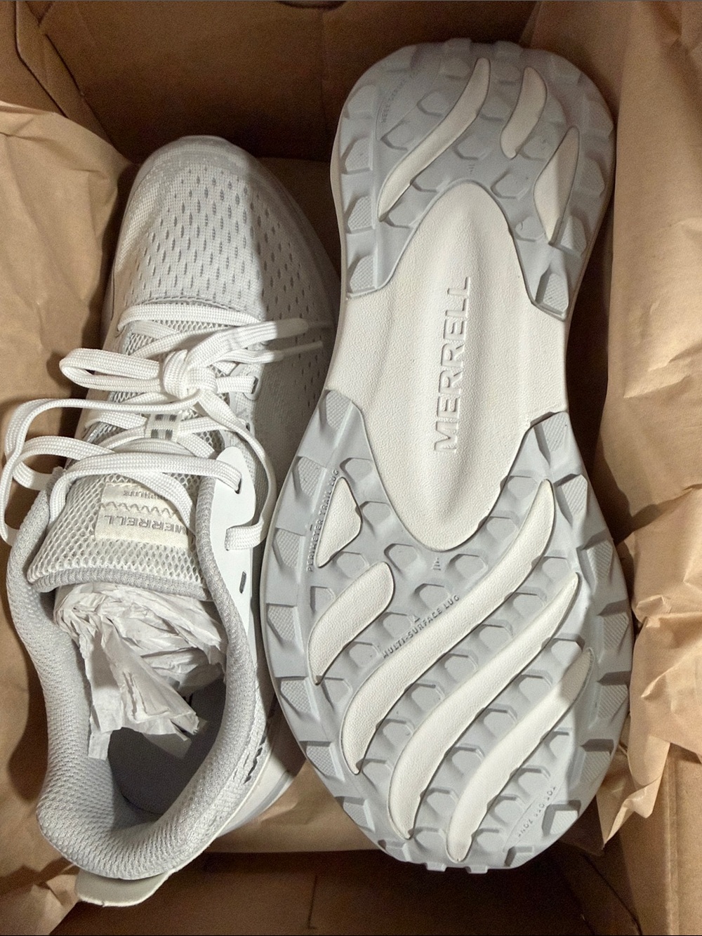 Merrell Women's White Lightweight Trail Runners - Picture 4 of 4
